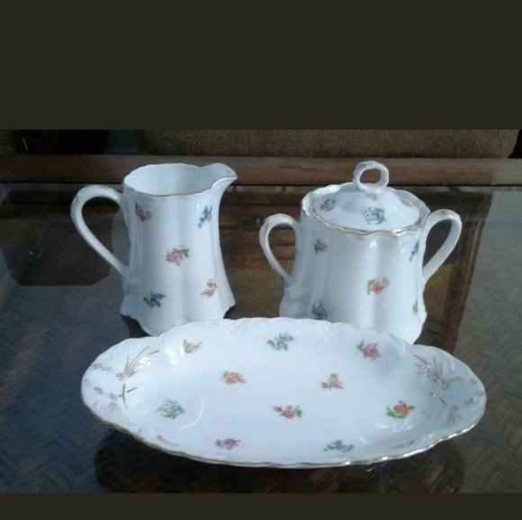 3 Pcs BOHEMIAN T K Thun Creamer & Sugar bowl Set - Picture 1 of 8